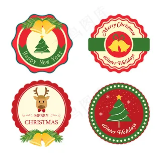 欧式圣诞促销打折标签