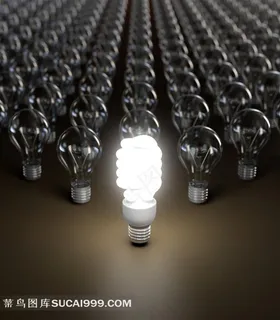 多个环保节能灯图片素材