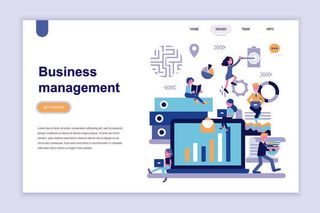 2.5D扁平化卡通商务办公科技感UI网页banner设计AI矢量EPS素材