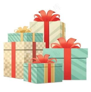 礼物礼盒卡通插画免抠