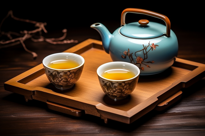 泡茶精美的茶具摄影图(4032x2688)