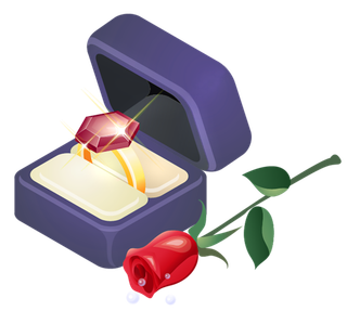 戒指盒表白情人节