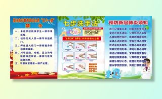 校园防控新型冠状病毒展板