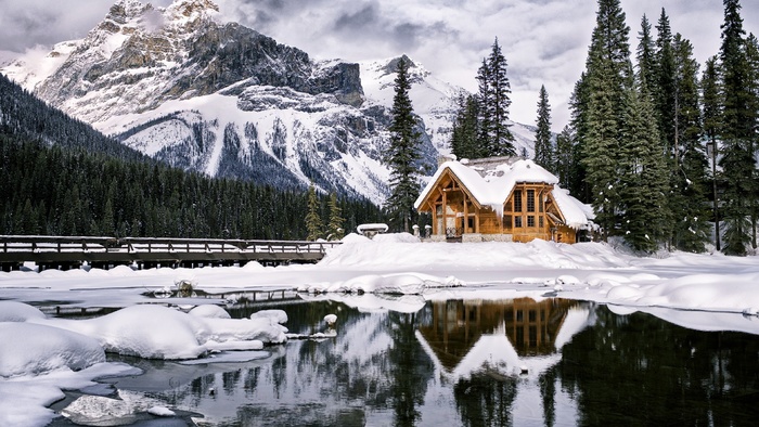 高清雪山雪景风景