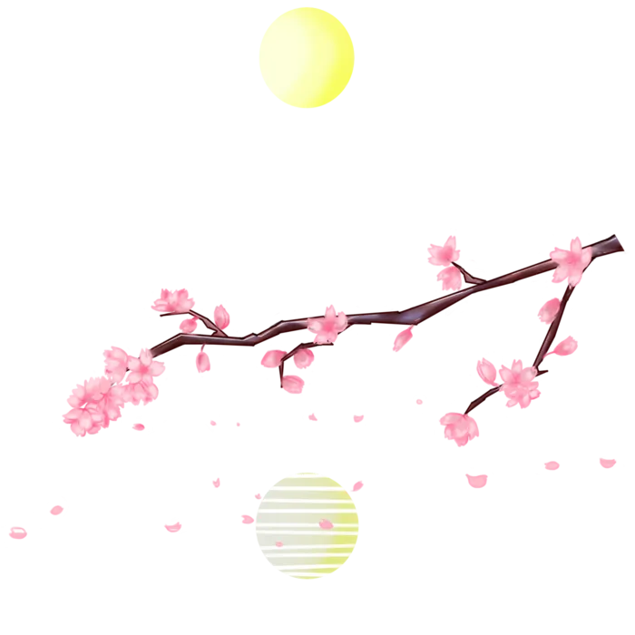 春天浪漫粉红色樱花手绘樱花梅花桃花花朵图片PNG免扣素材