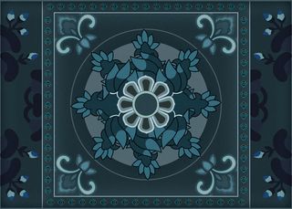 复古中式国潮风敦煌花纹装饰图案花卉藻井肌理圆形边框素材