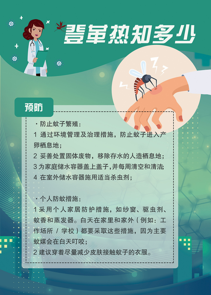 登革热知多少医疗卫生海报