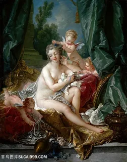 布歇油画母子高清风景画