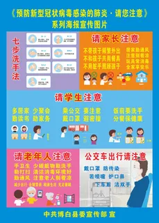 《预防新型冠状病毒感染的肺炎·请您注意》系列海报宣传图片