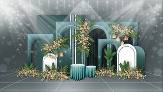 春季绿色小清新婚礼效果图