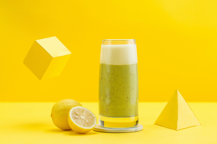 奶茶店水果茶饮品特饮高清图柠檬猕猴桃奶盖