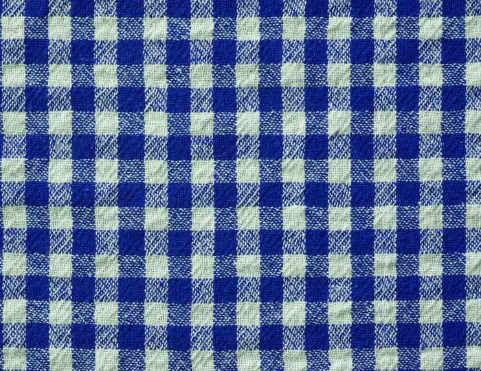 蓝色格子布料背景图片