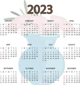 2023 年日历 PNG免抠