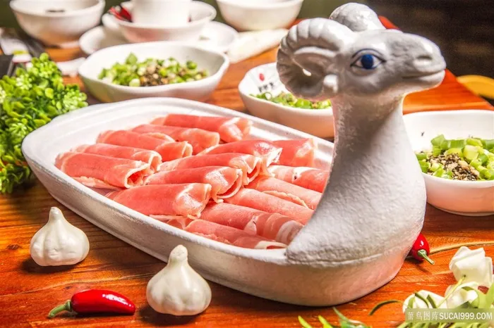羊肉火锅配菜火锅图片