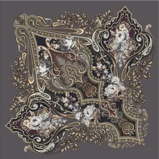 矢量AI奢华欧式宫廷风洛可可花纹装饰图案服装围巾印花底纹素材