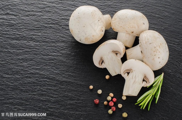 新鲜食材蘑菇高清图