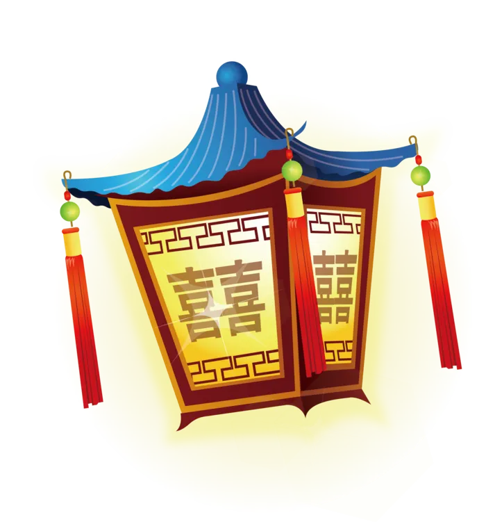 卡通手绘灯笼中秋节元宵节花灯新年海报元素PNG免扣PS素材