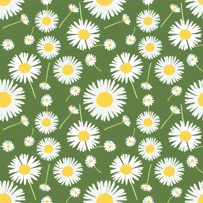 小雏菊插画ai矢量模版下载