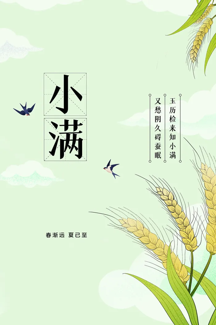 小满海报psd模版下载