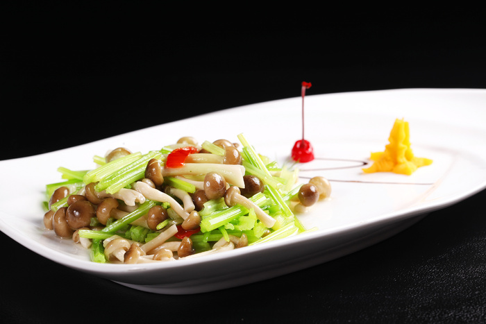 土芹炒蟹味菇 (2)