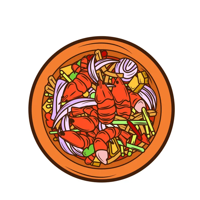 国潮中国风传统小吃食物地方特色菜美食元素插画海报图片素材ai矢量模版下载