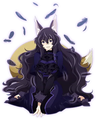 猫系黑色女孩素材卡通简笔