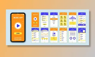 手机移动端整套APP交互UI界面套图作品集EPS矢量图设计素材