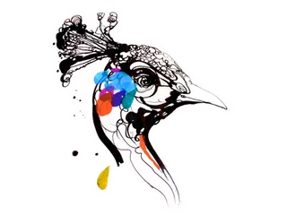 线条小鸟卡通简笔