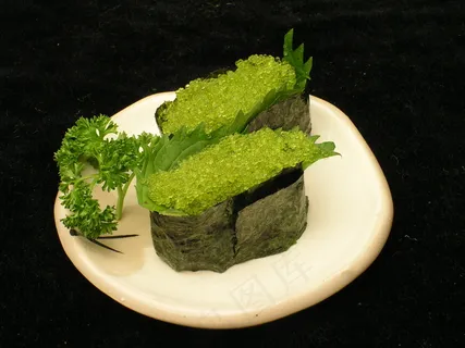 绿蟹籽寿司  绿蟹籽寿司