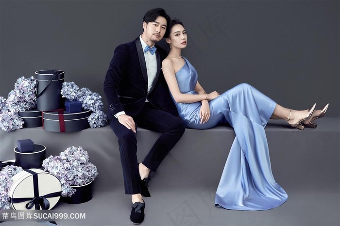 韩式相拥室内情侣写真