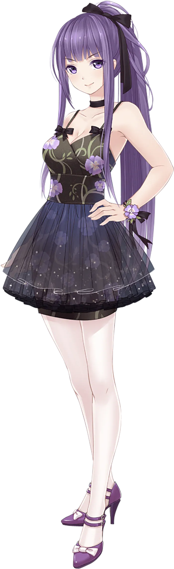 吊带裙女孩素材卡通人物