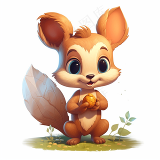 可爱动漫松鼠