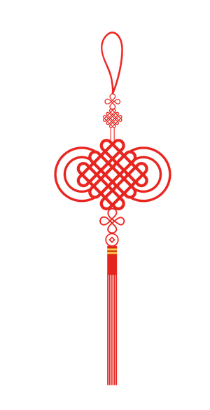 红色平安结中国结免扣素材