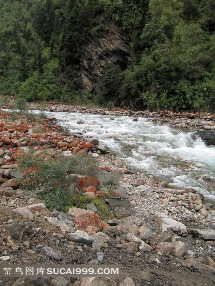 山川河流四川旅游风光图片素材