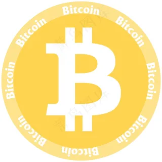 卡通比特币黄色图片
