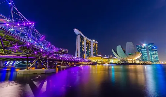 新加坡璀璨灯光夜景图片 新加坡璀璨灯光夜景图片