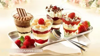多种草莓冷饮甜品甜点“美食盛宴”