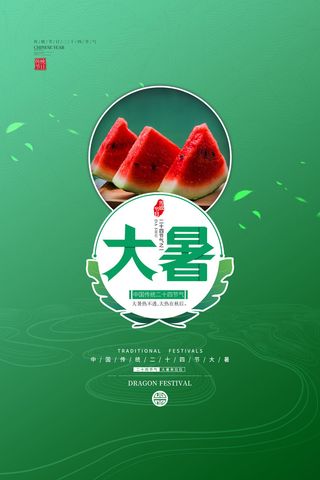 传统节日大暑海报