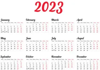 2023 年日历 PNG免抠