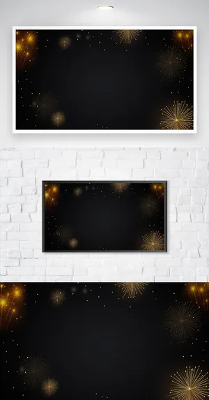 炫目烟花背景元素