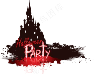 万圣节节日卡通素材城堡