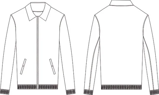 翻领外套一字袋