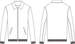 翻领外套一字袋