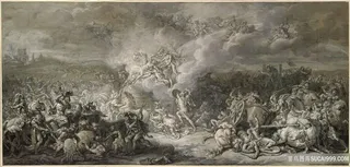 雅克-路易·大卫(1748-1825)-狄俄墨得斯的战斗油画图片