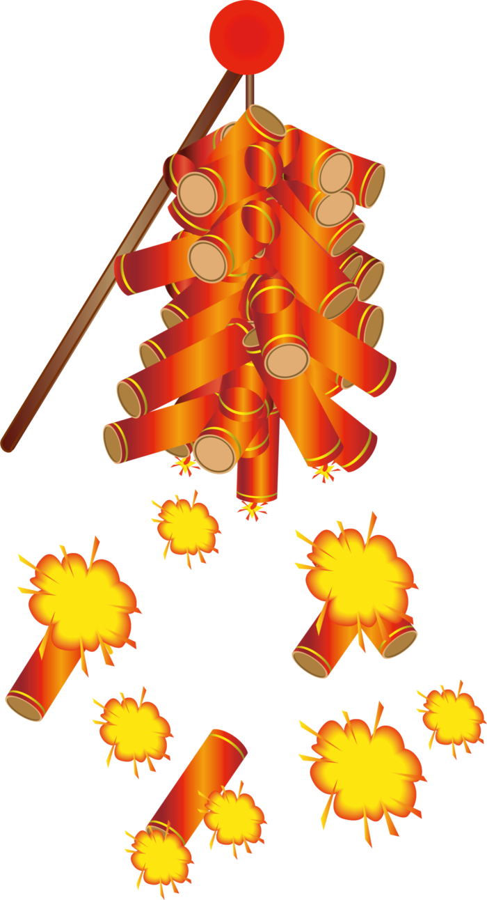 红色烟花爆竹免扣素材