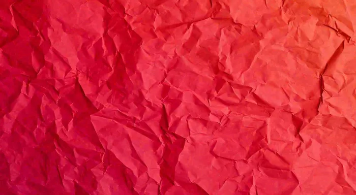 红色褶皱纸张纹理背景(1488x816)