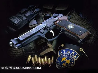 警察服饰与手枪