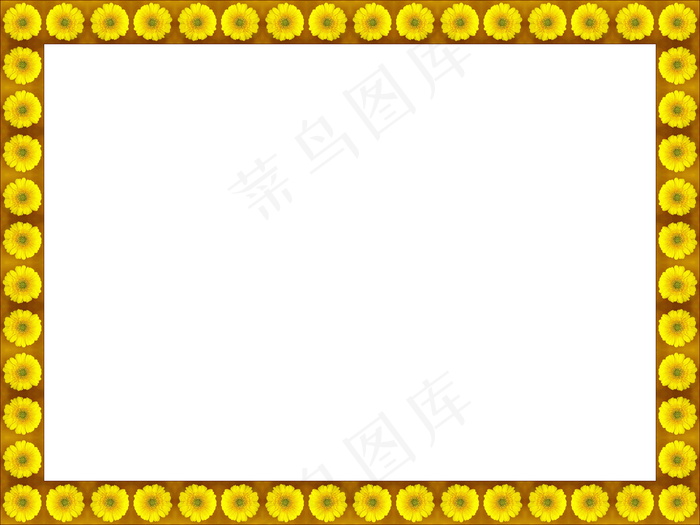 黄色小花边框图片