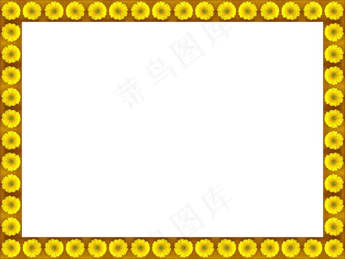 黄色小花边框图片