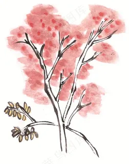 树木工笔美图素材